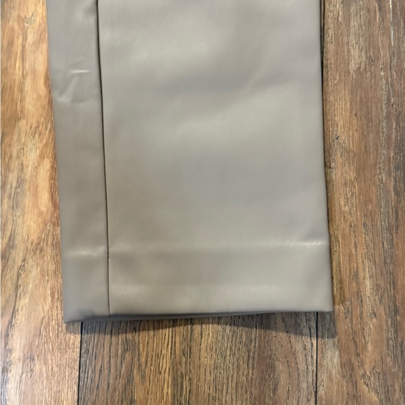 Banana Republic Vegan Leather Pants in light tan - Picture 3 of 10